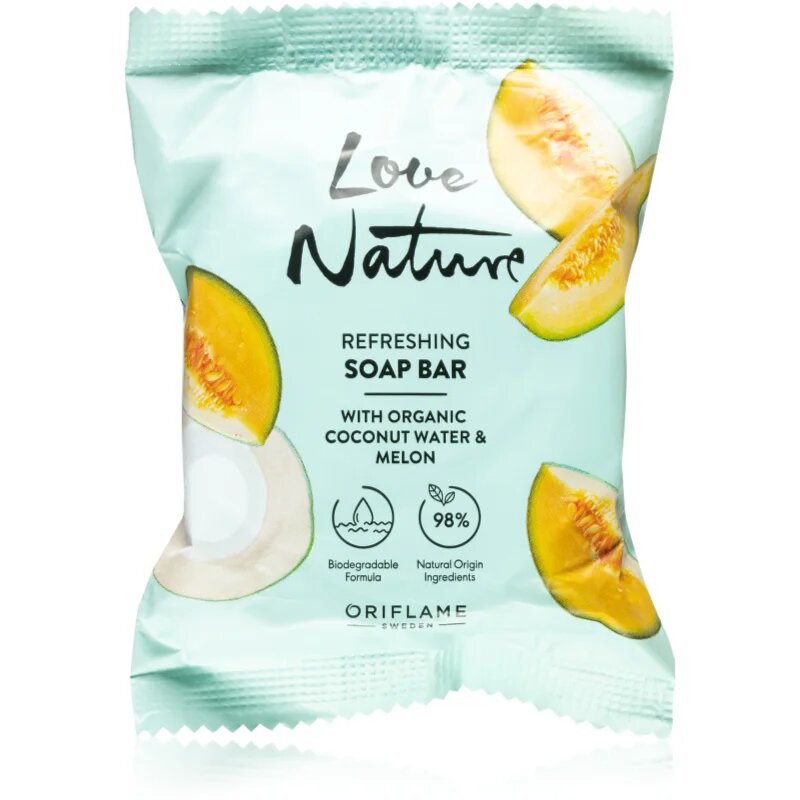 Oriflame Love Nature Coconut Water & Melon čistilno trdo milo 75 g