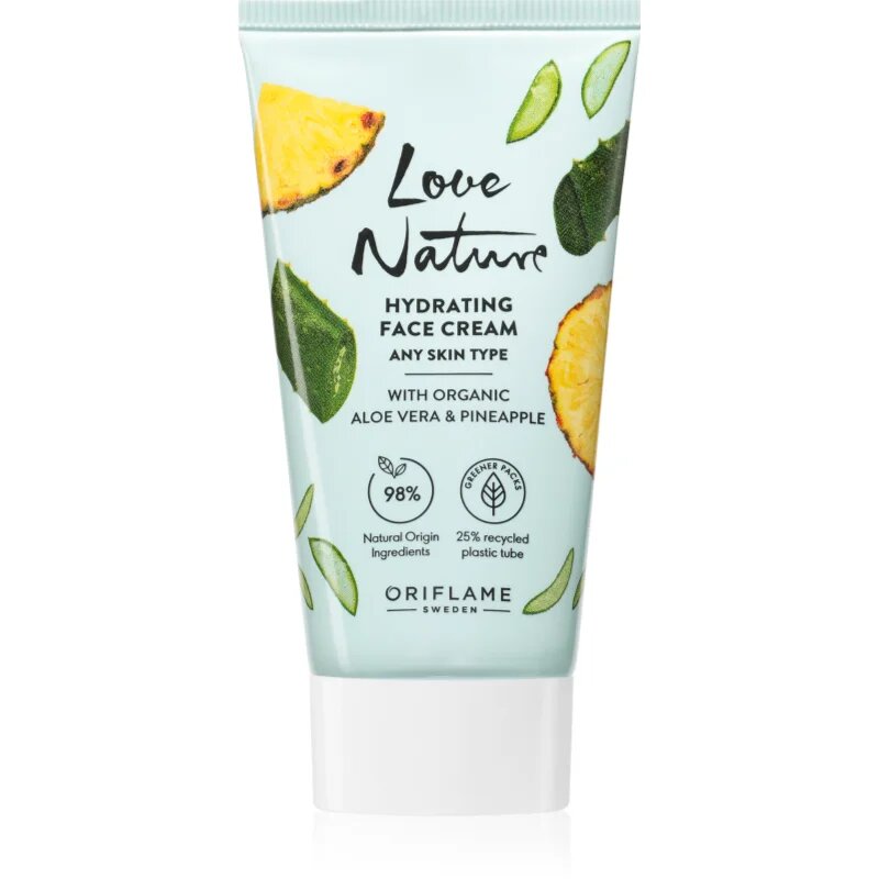 Oriflame Love Nature Organic Aloe Vera & Pineapple vlažilna krema za obraz 50 ml