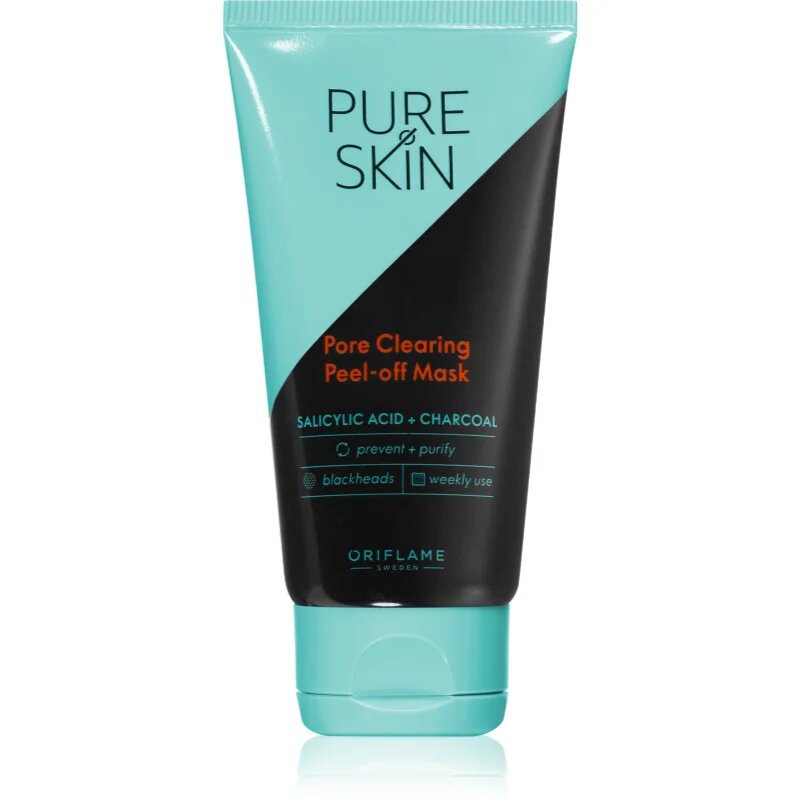 Oriflame Pure Skin luščilna maska za obraz z aktivnim ogljem 50 ml