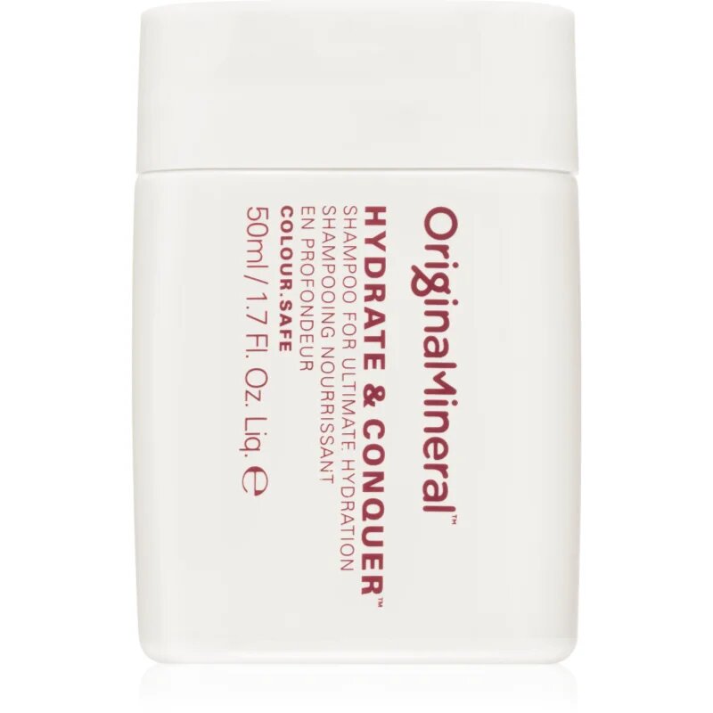 Original & Mineral Hydrate & Conquer vlažilni šampon za suhe poškodovane kemično obdelane lase 50 ml