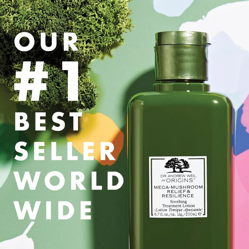 Origins Dr. Andrew Weil for ™ Mega-Mushroom Relief & Resilience Soothing Treatment Lotion mehčalna in pomirjajoča voda za obraz 100 ml