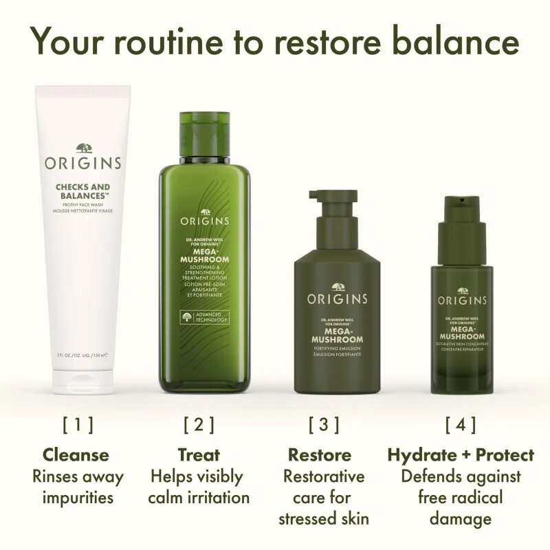 Origins Dr. Andrew Weil for ™ Mega-Mushroom Relief & Resilience Soothing Treatment Lotion mehčalna in pomirjajoča voda za obraz 200 ml