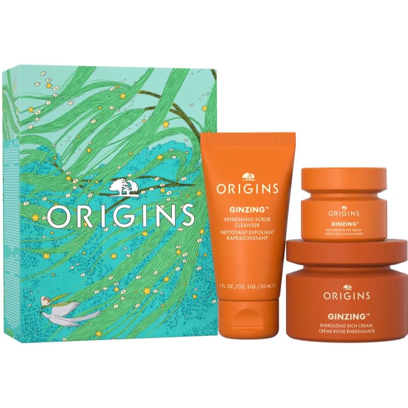 Origins GinZing™ Glowing Essentials darilni set za suho kožo