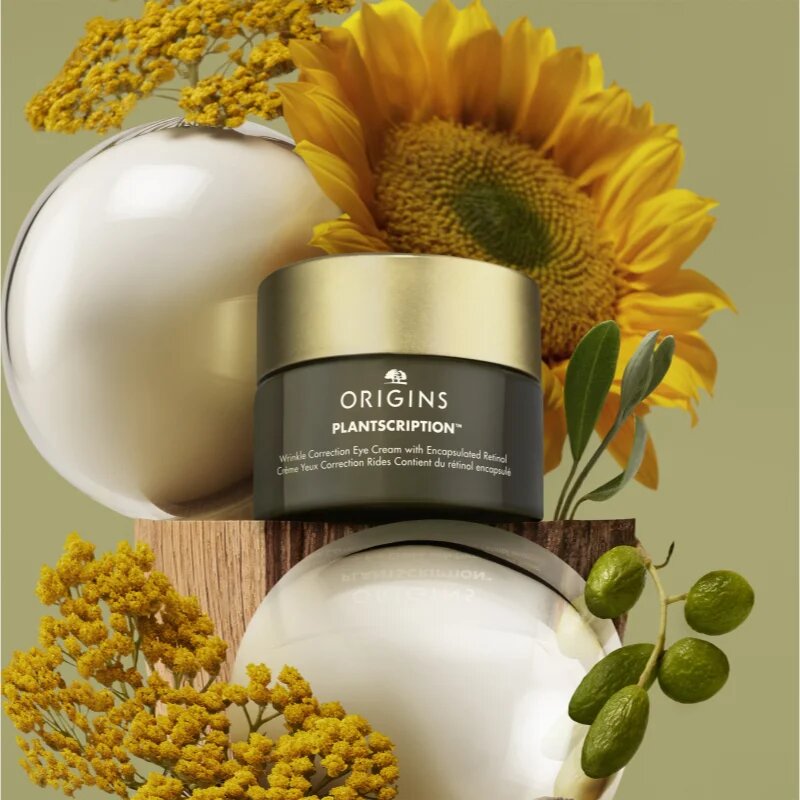 Origins Plantscription™ Wrinkle Correction Eye Cream With Encapsulated Retinol vlažilna in gladilna krema za predel okoli oči z retinolom 15 ml