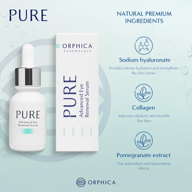 Orphica Pure nočni posvetlitveni serum za predel okoli oči 15 ml