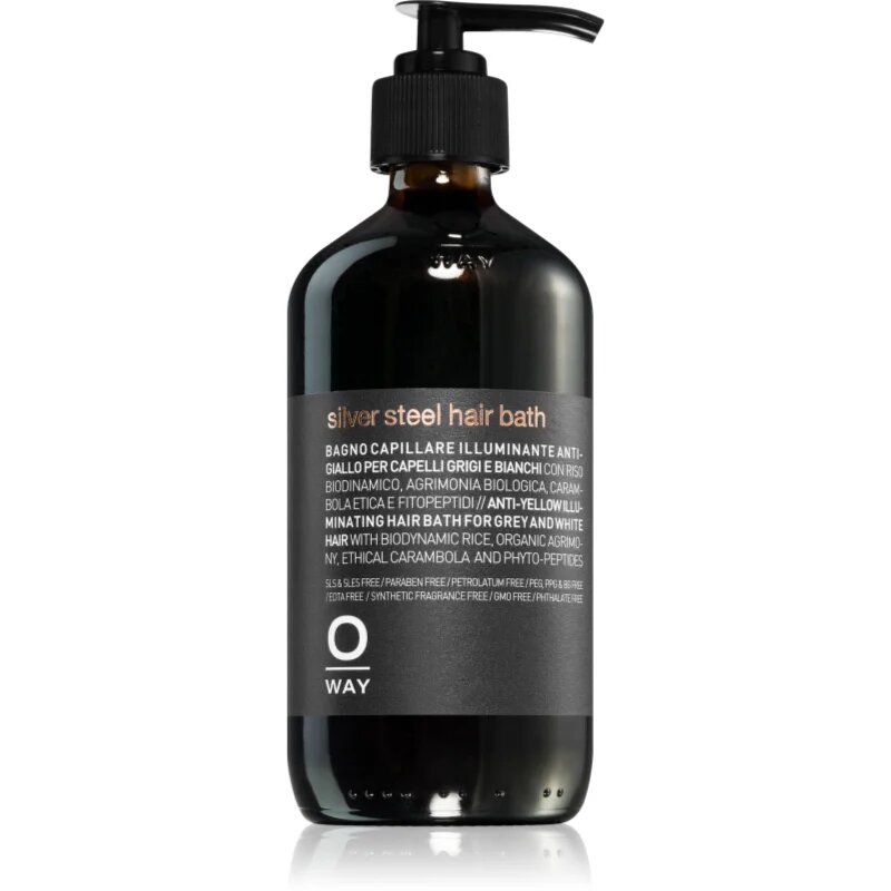 Oway Silver Steel vijoličen šampon za nevtralizacijo rumenih odtenkov 240 ml