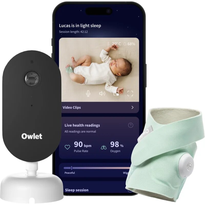 Owlet Dream Duo Dream Sock & Dream Sight set za dojenčke Mint