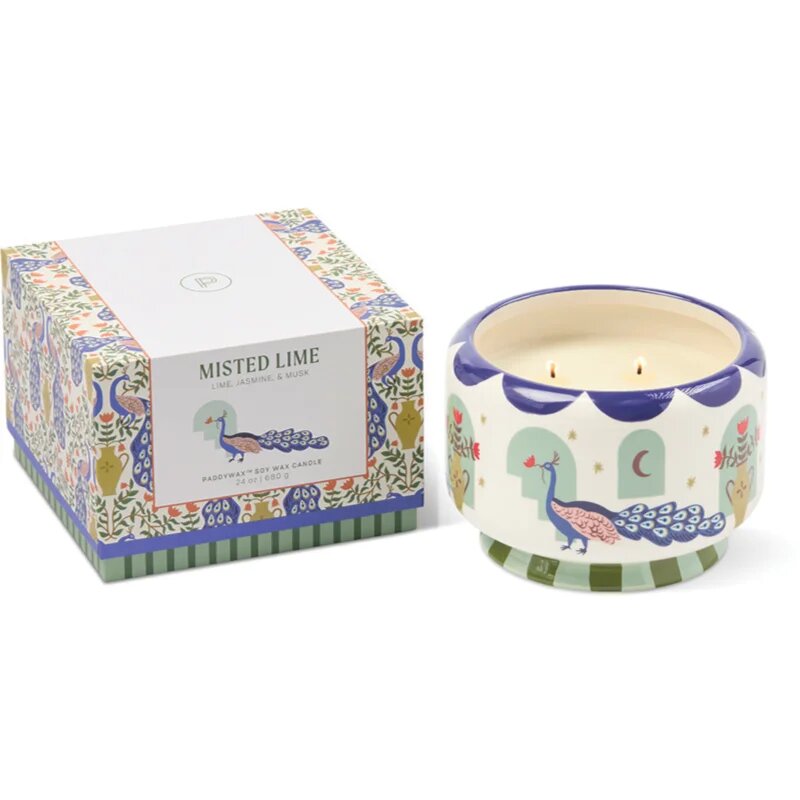 Paddywax A Dopo Peacock Blue dišeča sveča iz keramike 680 g