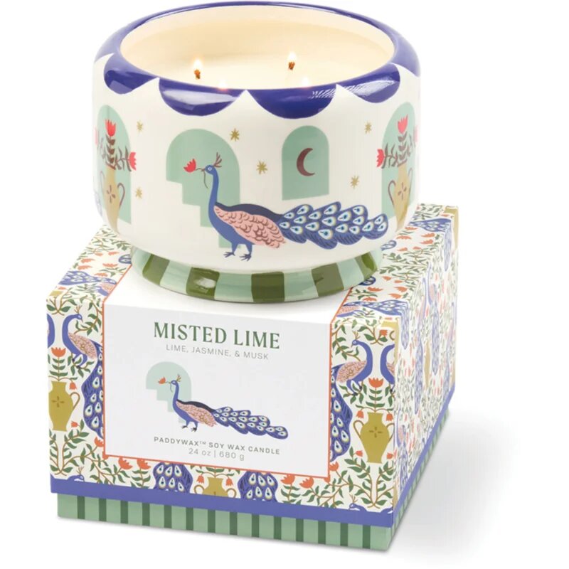 Paddywax A Dopo Peacock Blue dišeča sveča iz keramike 680 g