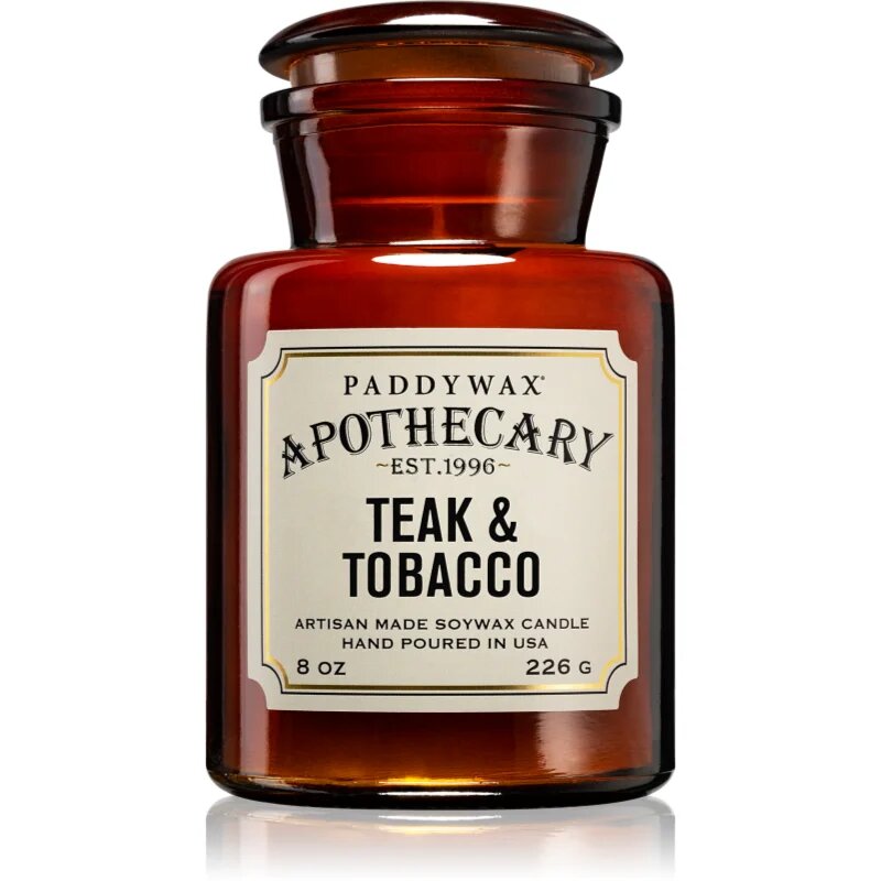 Paddywax Apothecary Teak & Tabacco dišeča sveča 226 g