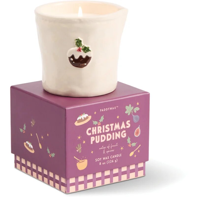 Paddywax Bistro Christmas Pudding dišeča sveča iz keramike 226 g