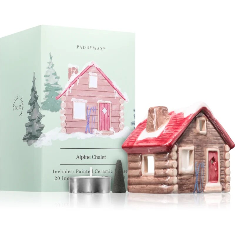 Paddywax Ceramic Houses Alpine Chalet darilni set