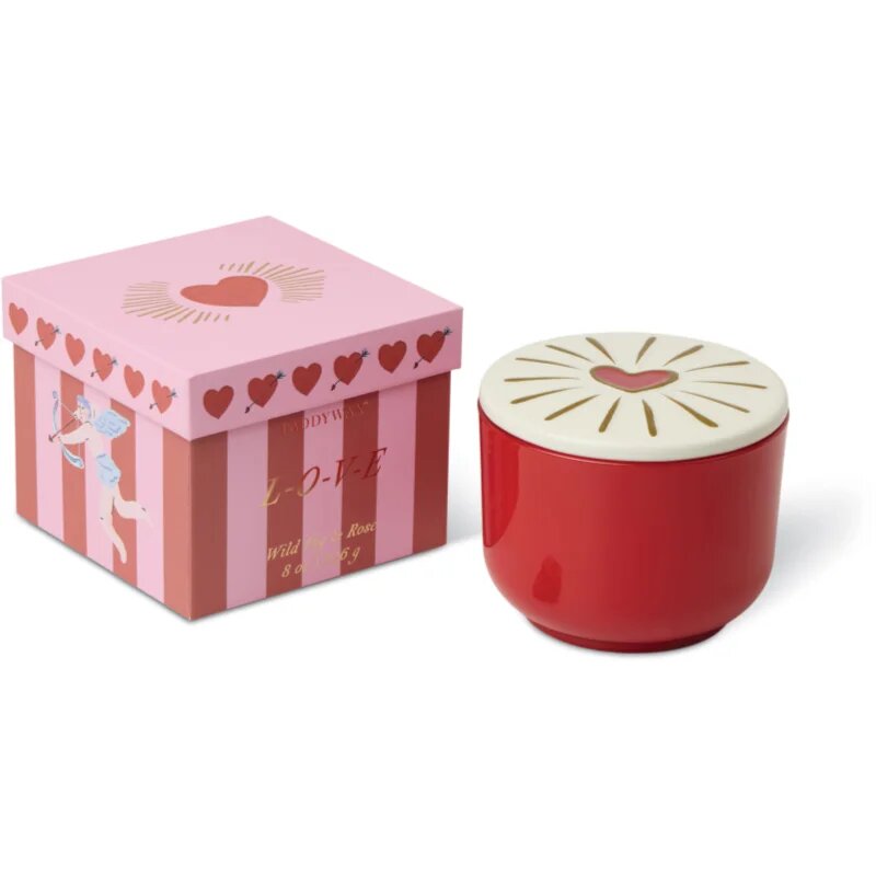 Paddywax Charmed Wild Fig & Rose dišeča sveča s pokrovčkom 226 g