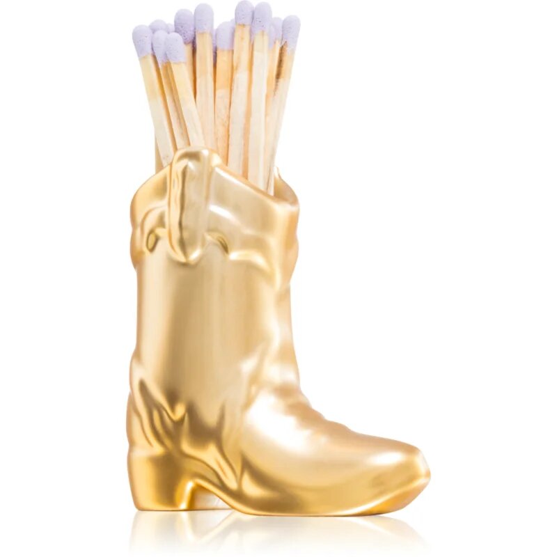 Paddywax Cowboy Boot Match Holder vžigalice Gold Metallic 25 g
