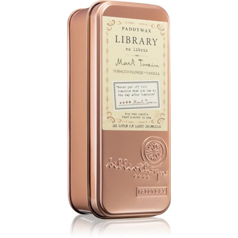 Paddywax Library Mark Twain dišeča sveča 70 g