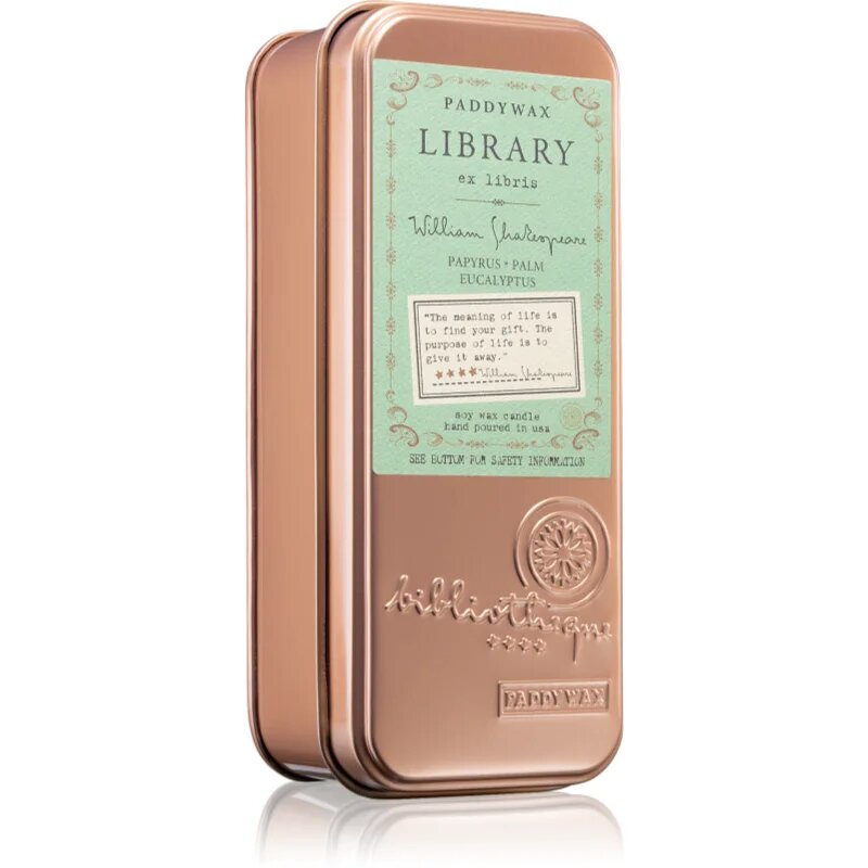 Paddywax Library William Shakespeare dišeča sveča 70 g