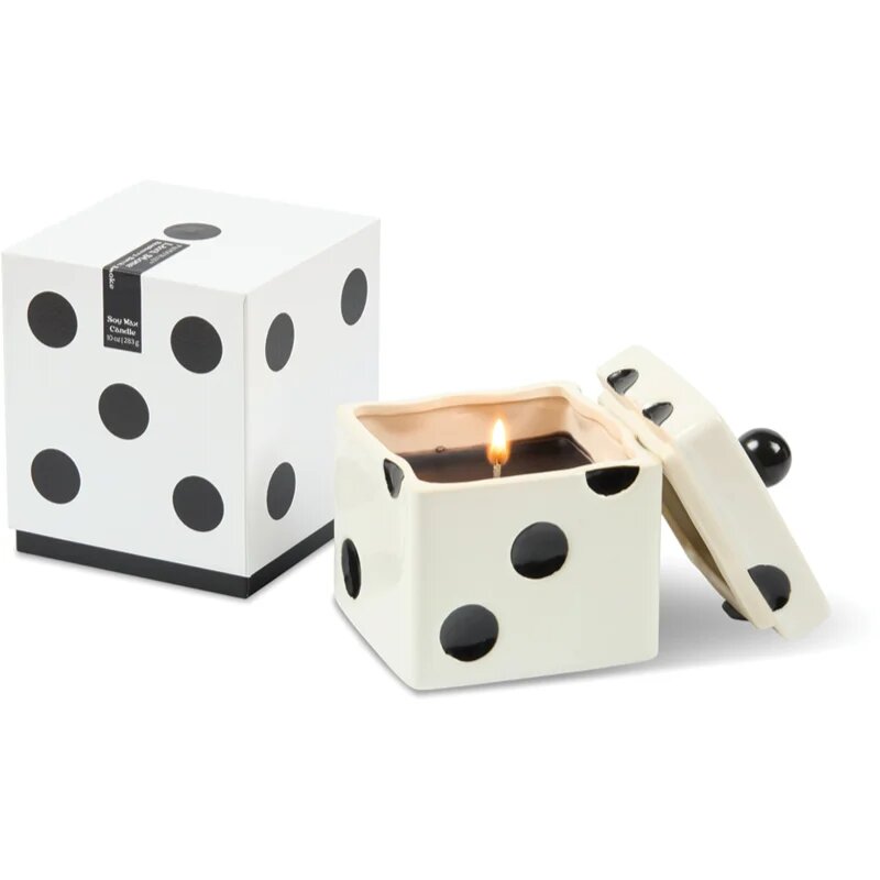Paddywax Lucky Dice Lava Stone dišeča sveča iz keramike 283 g