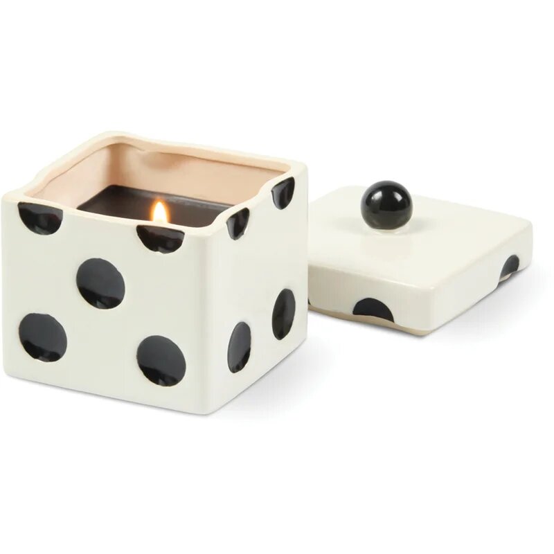 Paddywax Lucky Dice Lava Stone dišeča sveča iz keramike 283 g