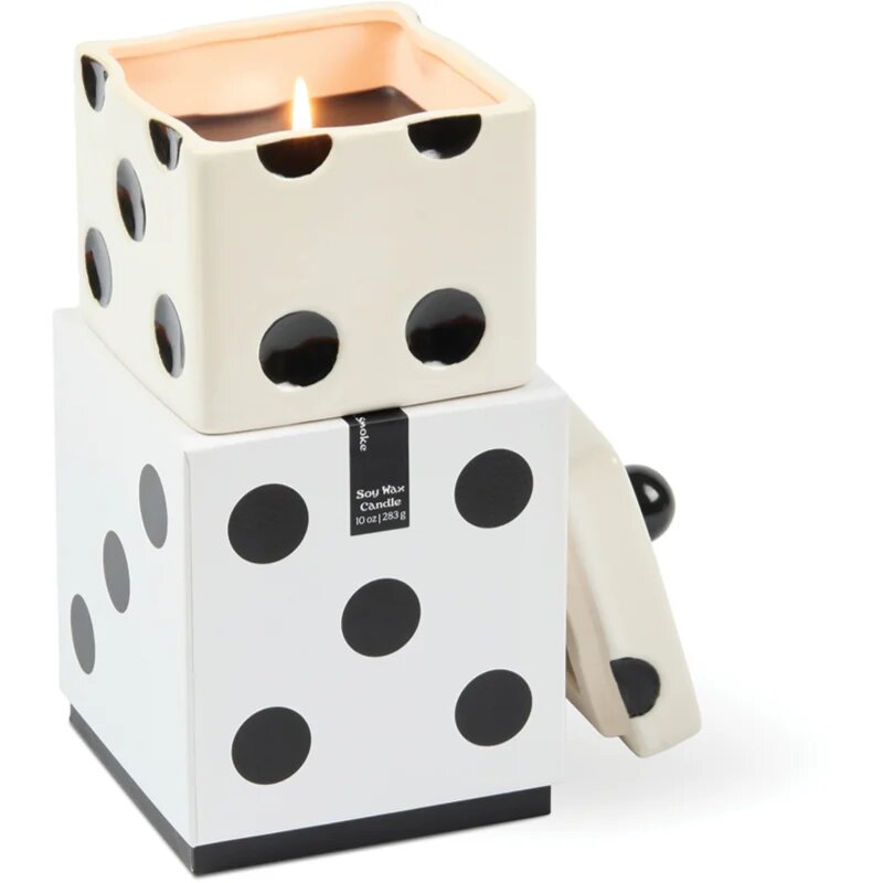Paddywax Lucky Dice Lava Stone dišeča sveča iz keramike 283 g