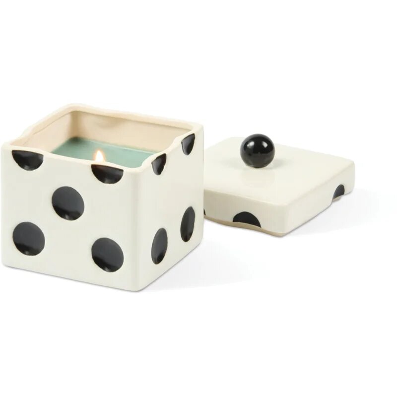 Paddywax Lucky Dice Misted Lime dišeča sveča iz keramike 283 g