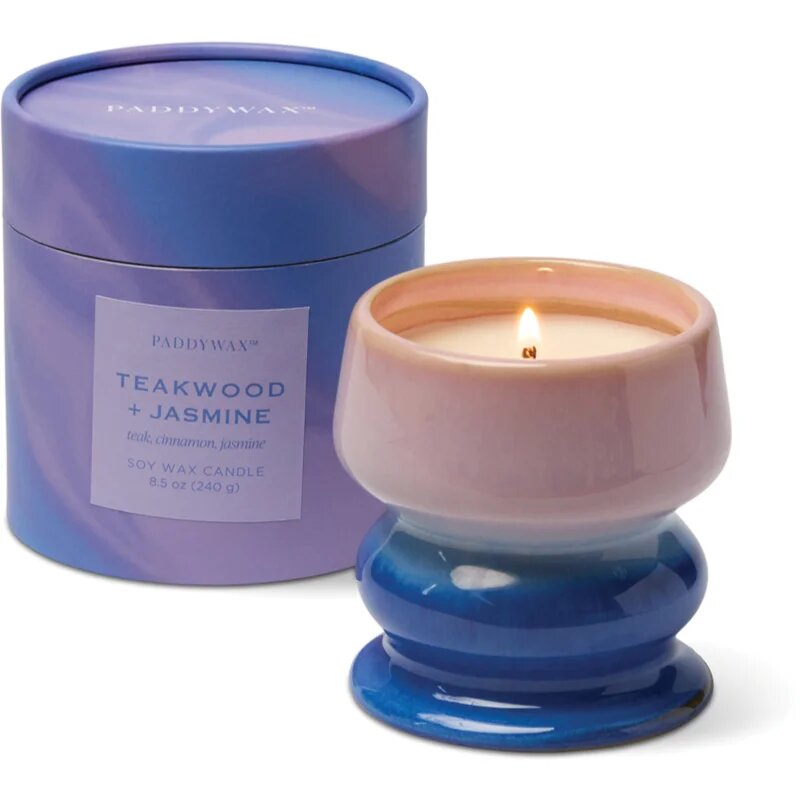Paddywax Melt Teakwood & Jasmine dišeča sveča iz keramike 240 g