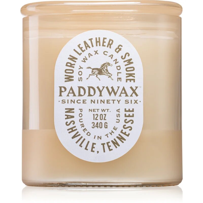 Paddywax Vista Worn Leather & Smoke dišeča sveča 340 g