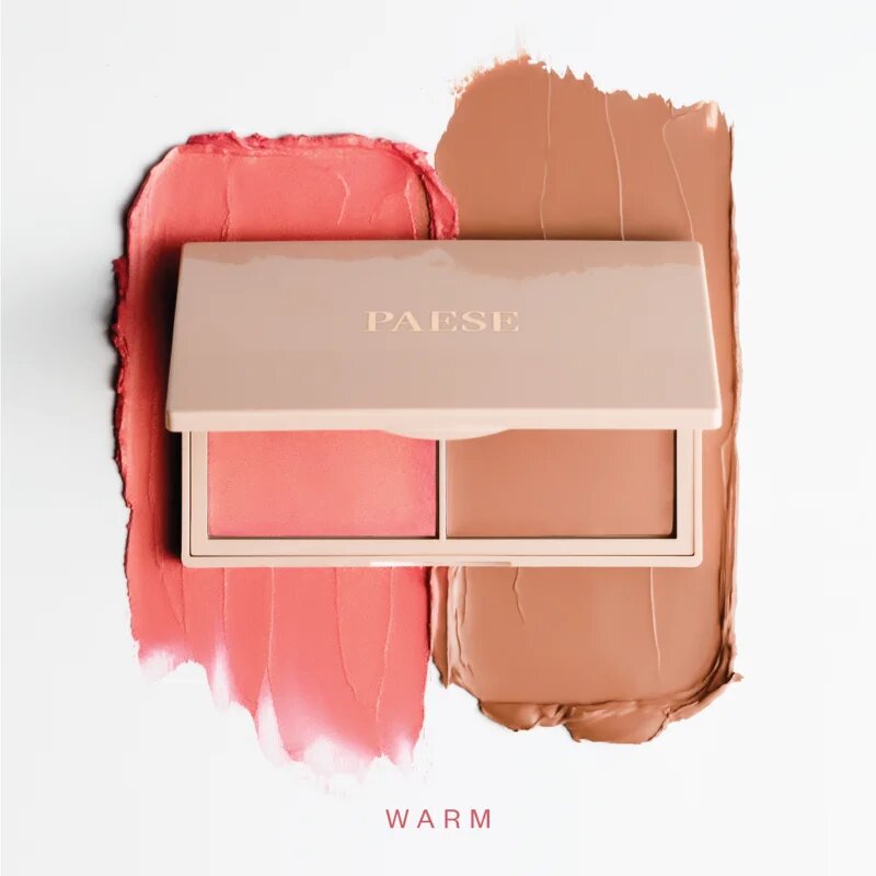 Paese Kiss My Cheeks Face Contouring Palette Cold paleta za konture obraza odtenek 01 Warm 15 g
