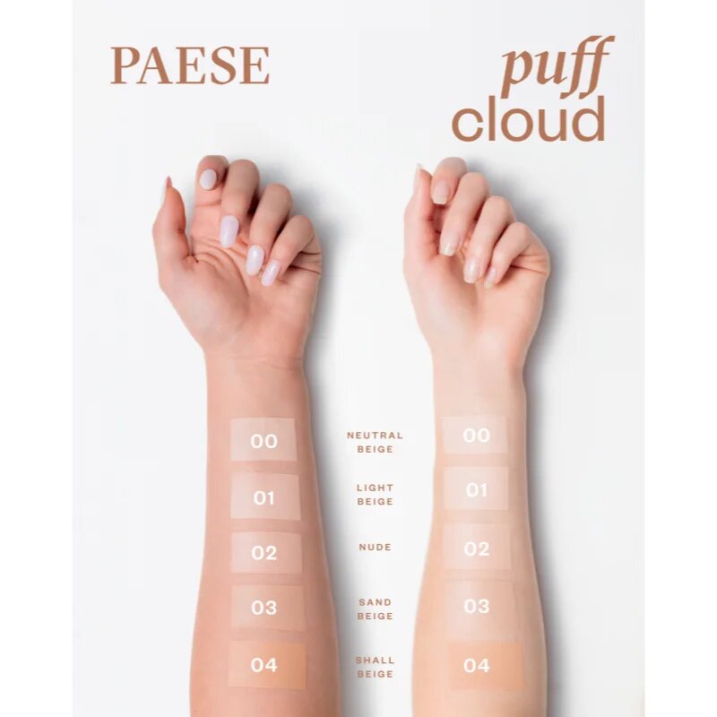 Paese Puff Cloud Foundation ultra lahka podlaga SPF 20 odtenek 00 Natural Beige 37 ml
