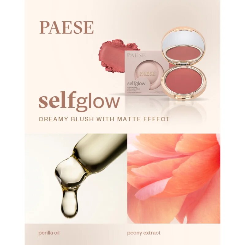 Paese Self Glow Blush kremasto rdečilo odtenek 01 peony kiss 9 g