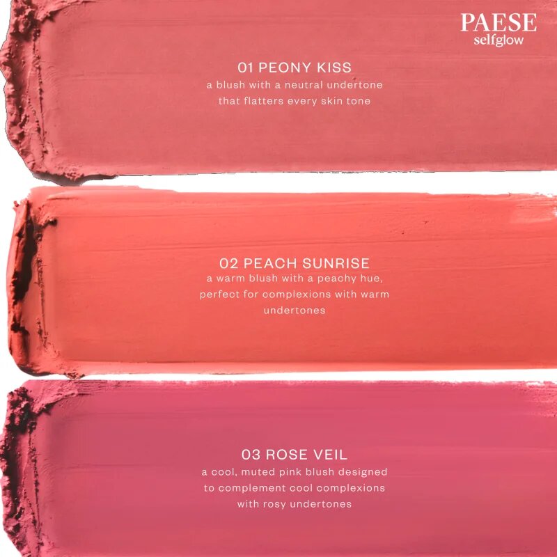 Paese Self Glow Blush kremasto rdečilo odtenek 02 peach sunrise 9 g