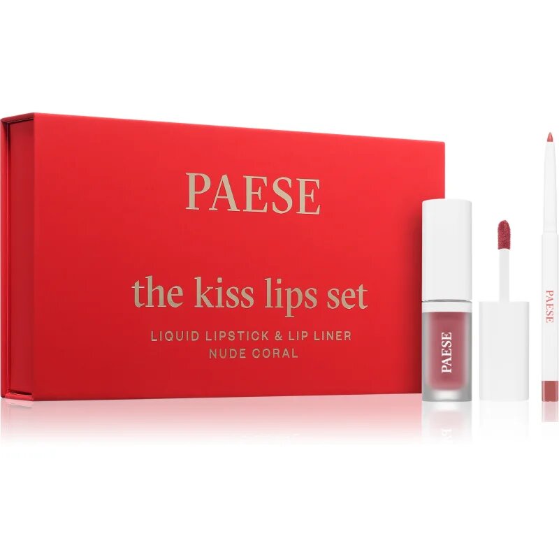 Paese The Kiss Lips Set Nude Coral darilni set odtenek 02 nude coral