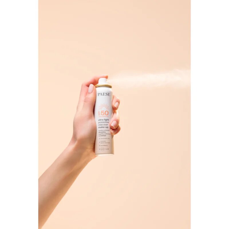 Paese Ultra-light Protective Mist Over Make-up pršilo za fiksiranje make-upa SPF 50 75 ml