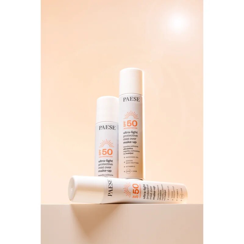 Paese Ultra-light Protective Mist Over Make-up pršilo za fiksiranje make-upa SPF 50 75 ml