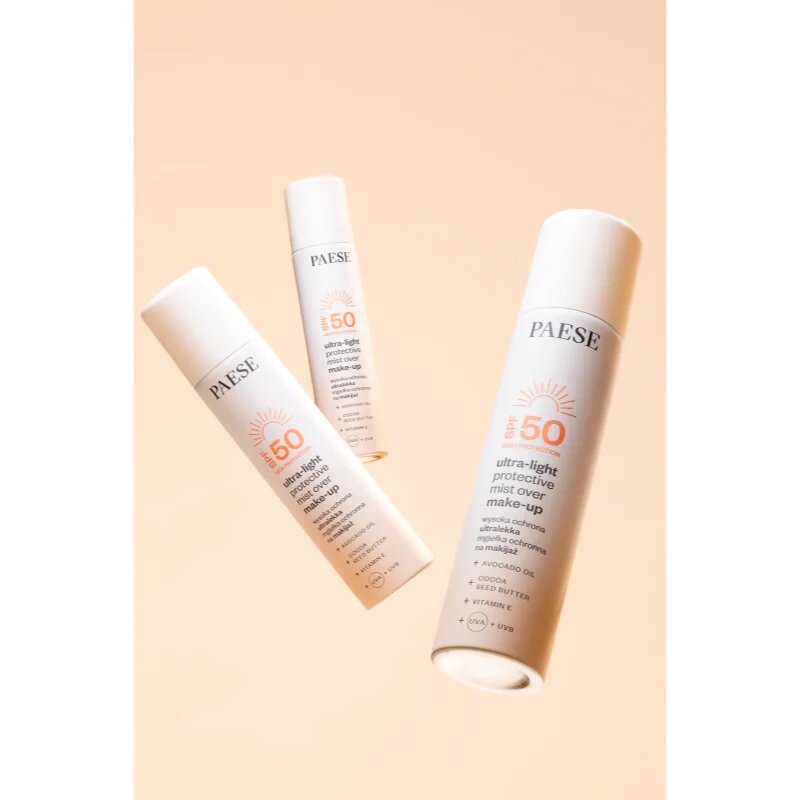 Paese Ultra-light Protective Mist Over Make-up pršilo za fiksiranje make-upa SPF 50 75 ml