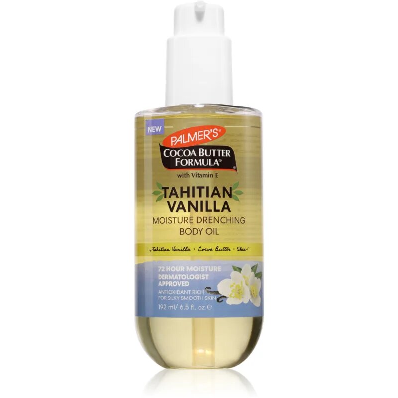 Palmer’s Cocoa Butter Formula Tahitian Vanilla vlažilno olje za telo 192 ml