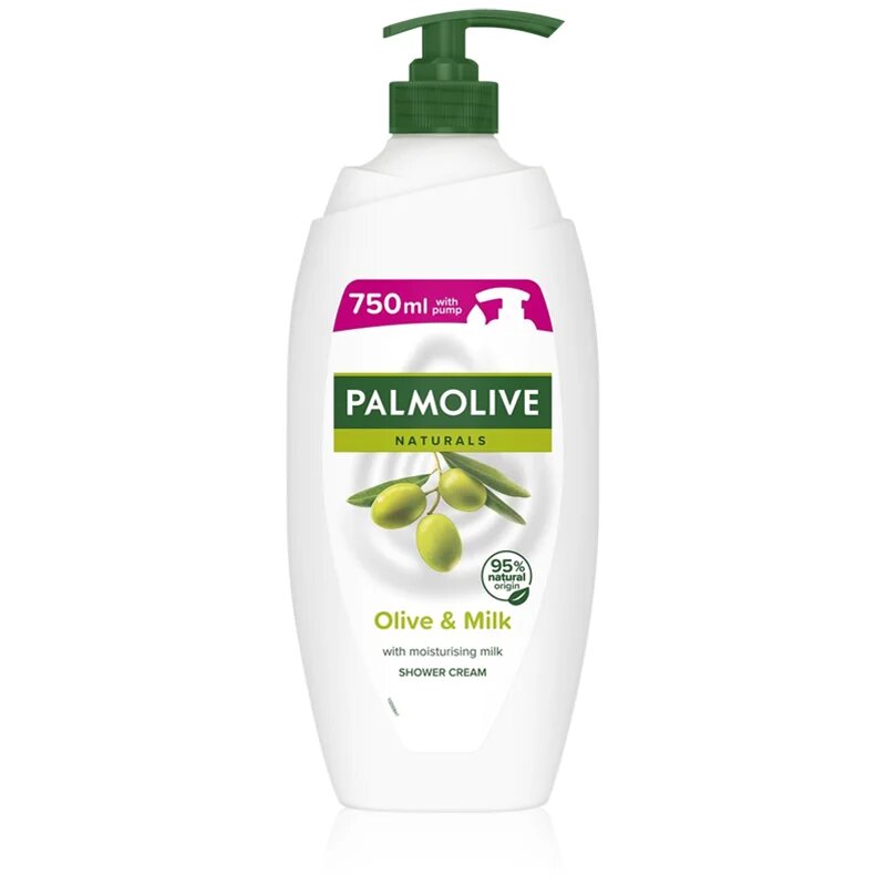 Palmolive Naturals Olive kremast gel za prhanje in kopel z izvlečki oljke z dozirno črpalko 750 ml