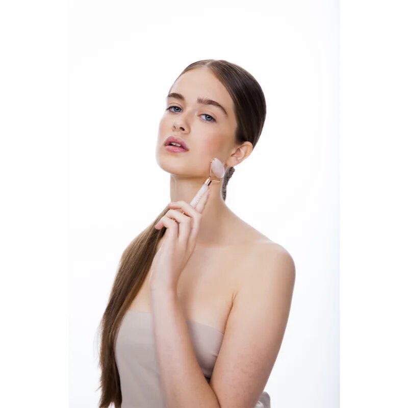 PALSAR7 Massage Roller and Guasha Rose Quartz valjček za masažo za obraz in pripomoček za masažo