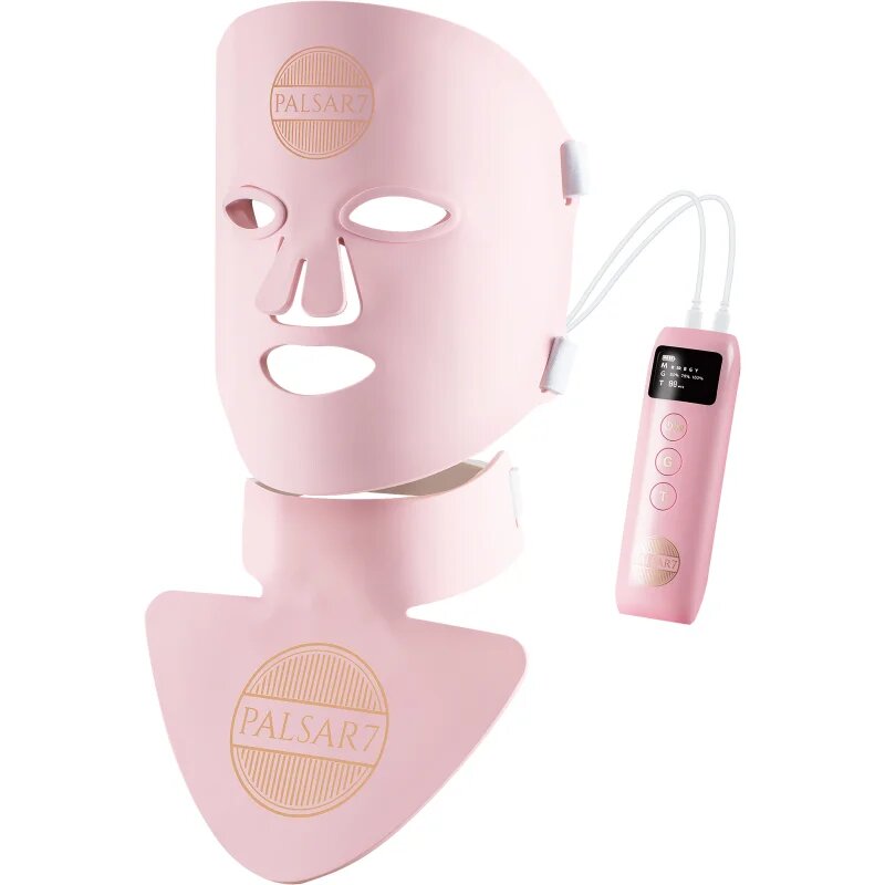 PALSAR7 Photon LED mask Pink Cloud negovalna maska LED za obraz in dekolte 1 kos