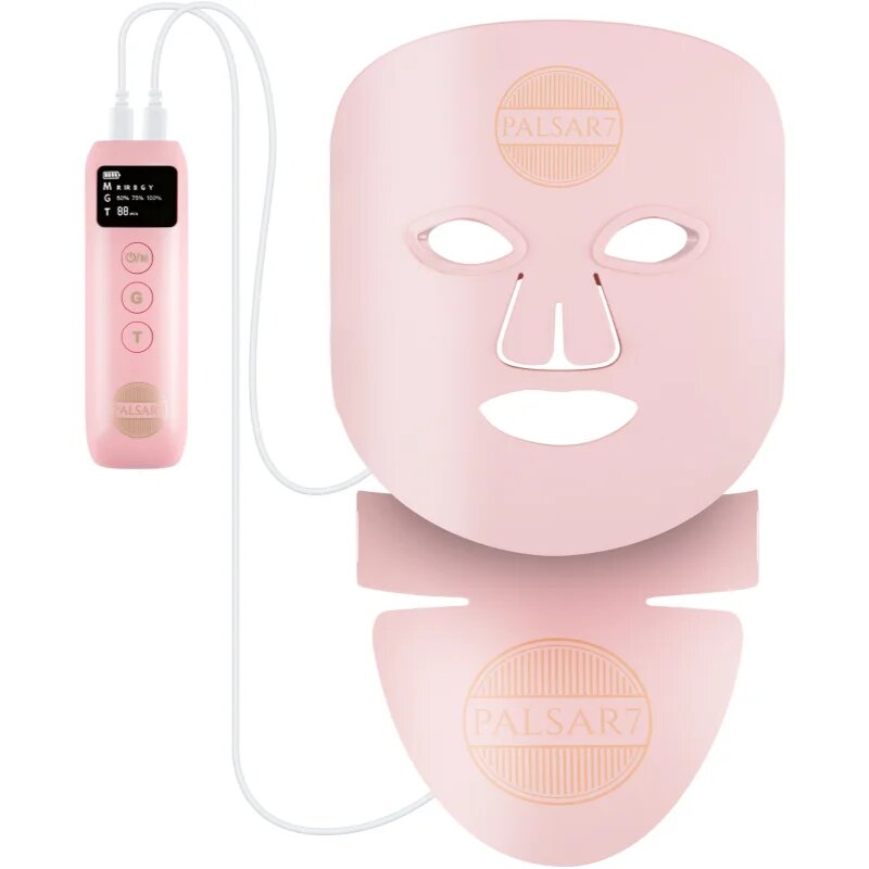 PALSAR7 Photon LED mask Pink Cloud negovalna maska LED za obraz in dekolte 1 kos