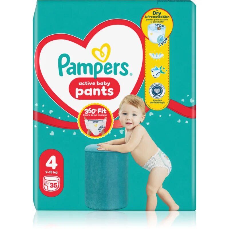 Pampers Active Baby Pants Size 4 hlačne plenice za enkratno uporabo 9-15 kg 35 kos