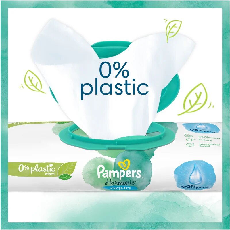 Pampers Harmonie Aqua vlažni čistilni robčki za otroke 4x48 kos