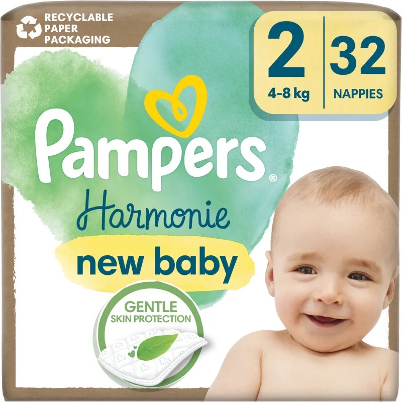 Pampers Harmonie Size 2 plenice za enkratno uporabo 4-8 kg 32 kos