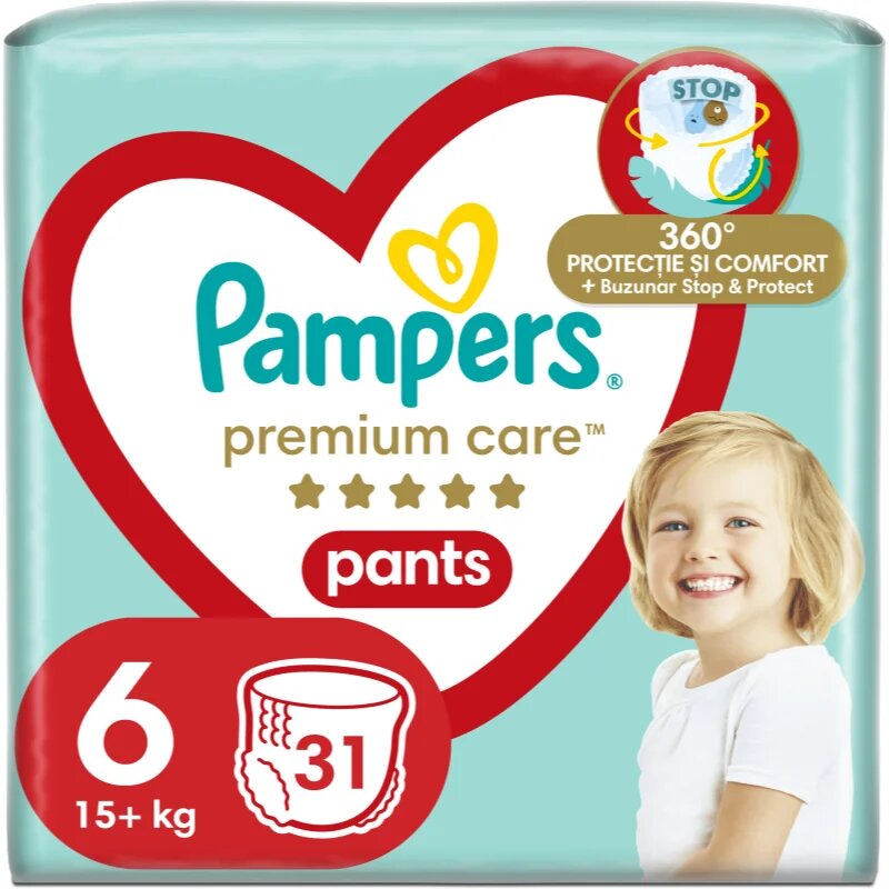 Pampers Premium Care Pants Size 6 hlačne plenice za enkratno uporabo 13 - 19 kg 31 kos