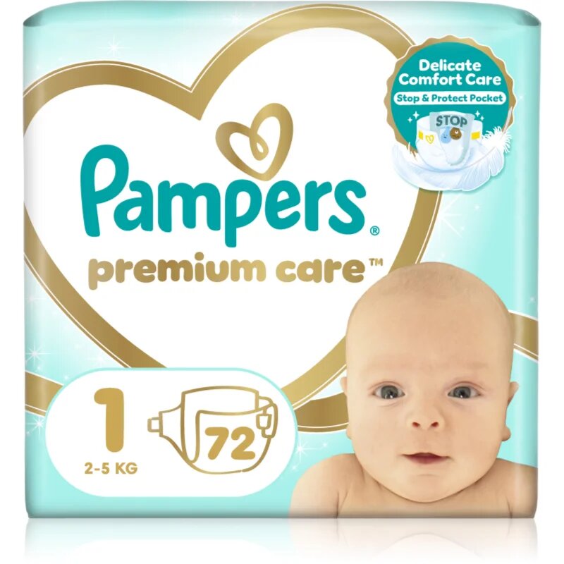 Pampers Premium Care Size 1 plenice za enkratno uporabo 2-5 kg 72 kos