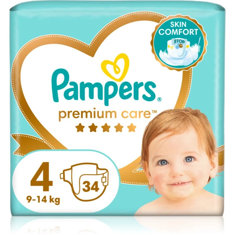 Pampers Premium Care Size 4 plenice za enkratno uporabo 9-14 kg 34 kos