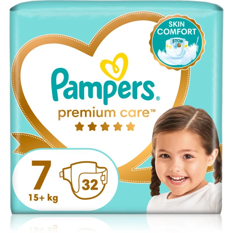 Pampers Premium Care Size 7 plenice za enkratno uporabo 15+ kg 32 kos
