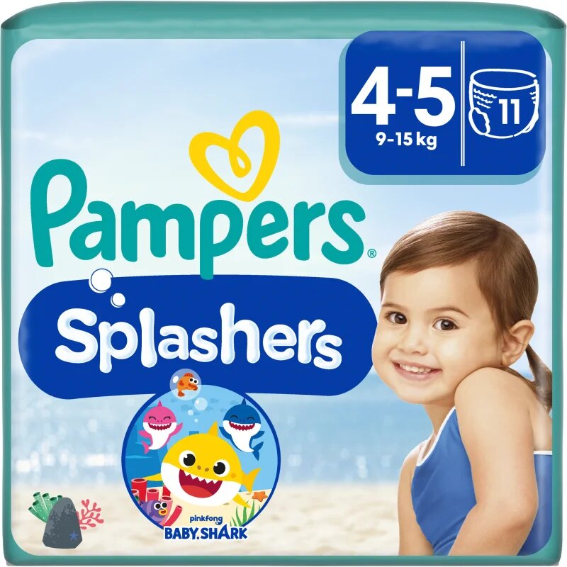 Pampers Splashers 4-5 kopalne plenice za enkratno uporabo 9-15 kg 11 kos