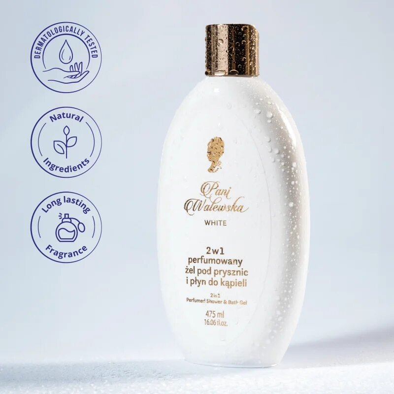 Pani Walewska White 2 in 1 gel za prhanje in mehurčkasta kopel 2 v 1 475 ml