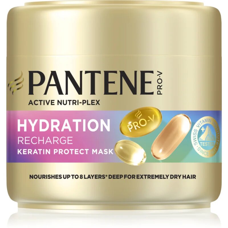 Pantene Pro-V Active Nutri Plex Hydration Recharge regeneracijska in vlažilna maska za lase s keratinom 300 ml