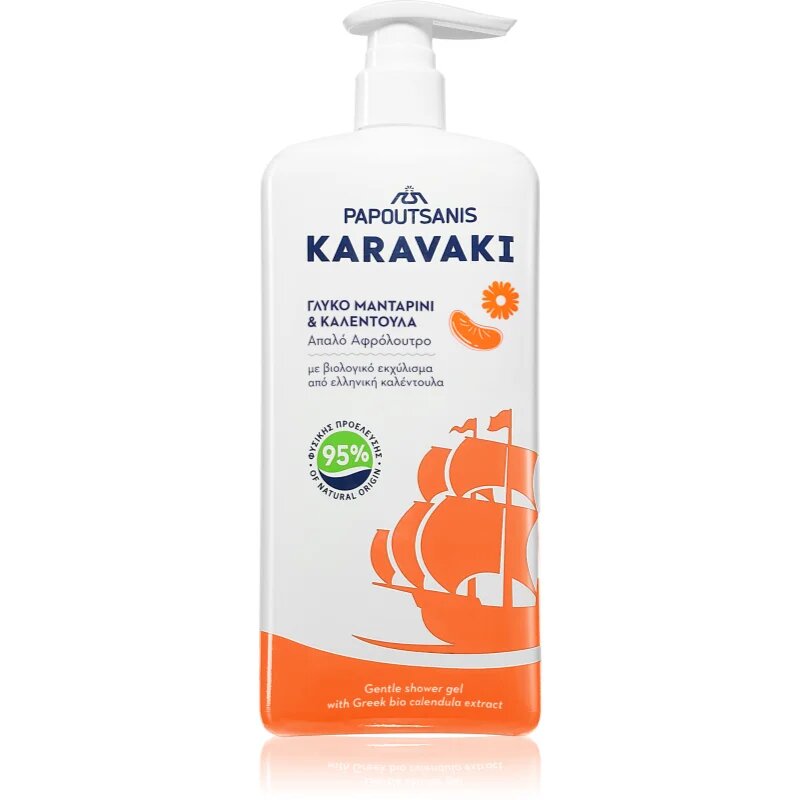 PAPOUTSANIS Karavaki Mandarine-Calendula gel za prhanje 750 ml